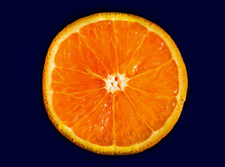 orange on a black background