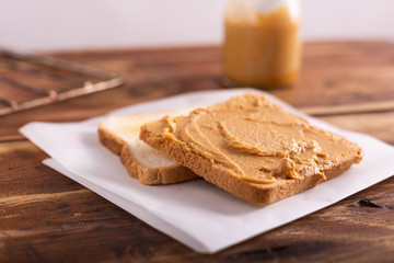 Peanut butter toast.
