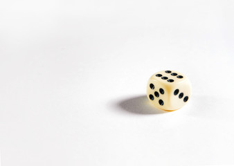 A dice isolated over white background