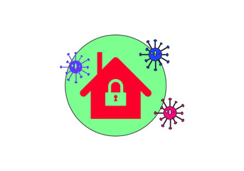 Home lock icon quarantine