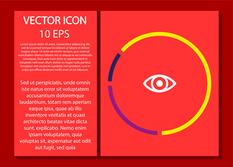 Fototapeta premium Eye vector icon , lorem ipsum Flat design