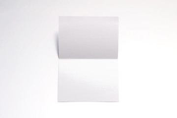 Blank Invitation, greeting cards isolated on white to  showcase your event presentation