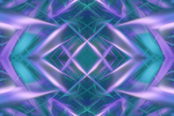 Obraz premium Abstract purple, green and turquoise with glowing lines. Fantasy or sci fi effect.