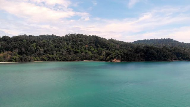 Aerial of Pulau Dayang island on the south of the island of Langkawi, Malaysia
