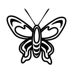 beautiful butterfly insect line style icon