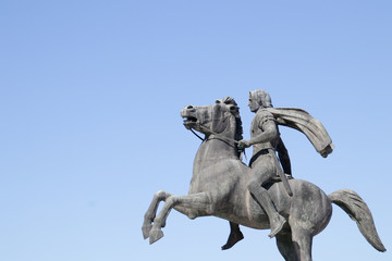 Thessaloniki Macedonia/
Greece-July 2, 2019:Photos from the beach of Thessaloniki, macedonia, the white tower, the great alexander, Aristotle Square