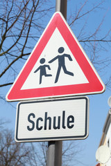 Verkehrsschild Kinder, Schule, Deutschland, Europa