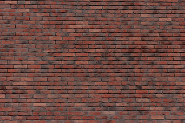 Brick wall. Red brick. Horizontal placing.