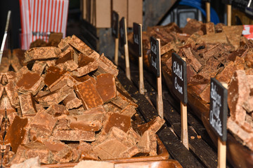 A stack of homemade caramel.