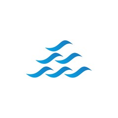 Water wave Logo vector template