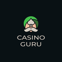 Modern Professional Logo Design, casino or poker with guru or tradition with ace and mustache