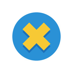 Obraz premium The cross icon. Simple vector illustration