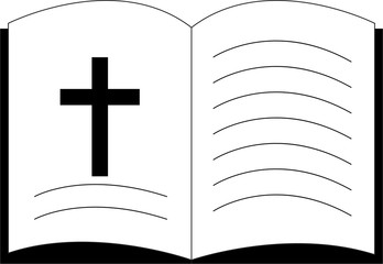 Bible book icon. Simple illustration of bible book vector icon