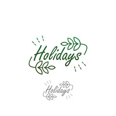 retro brand holidays vintage logo design template, line logo template, nature logo inspiration