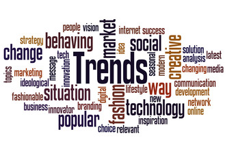 Trends word cloud concept