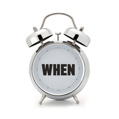 consept alarm clock on white background
