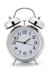 alarm clock ringing isolated on white