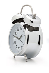 alarm clock on white background