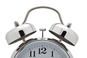 alarm clock on white background