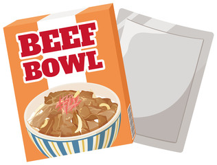 Instant food beef bowl (Gyudon) : Japanese food