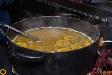 Traditional autumn and winter drink and cocktail.