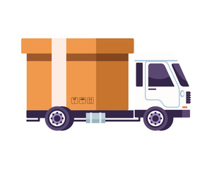 truck delivery service isolated icon