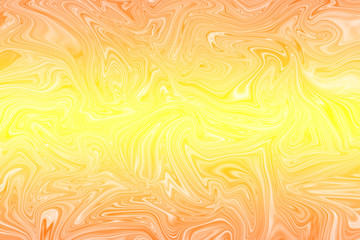 Gradient lava or fire palette. Unique abstract liquified metal effect. Delicately swirled, vivid fluid art.  Digital illustration background. Phone or computer wallpaper.