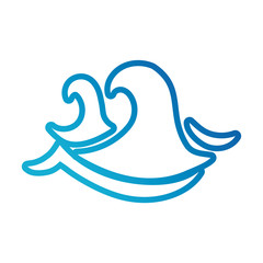 water wave ocean line gradient style icon