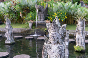 Fototapeta na wymiar Visiting Hindu Temple in Eastern Bali, Indonesia