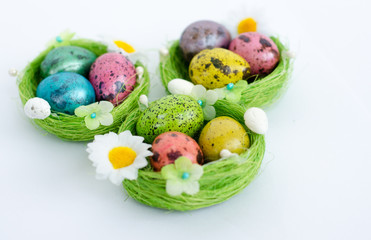 easter eggs in basket
