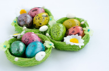 easter eggs in basket