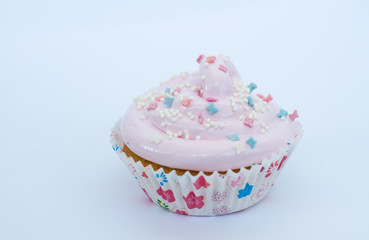 cupcake with pink icing