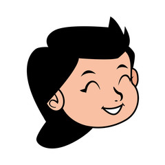 cute little girl head character