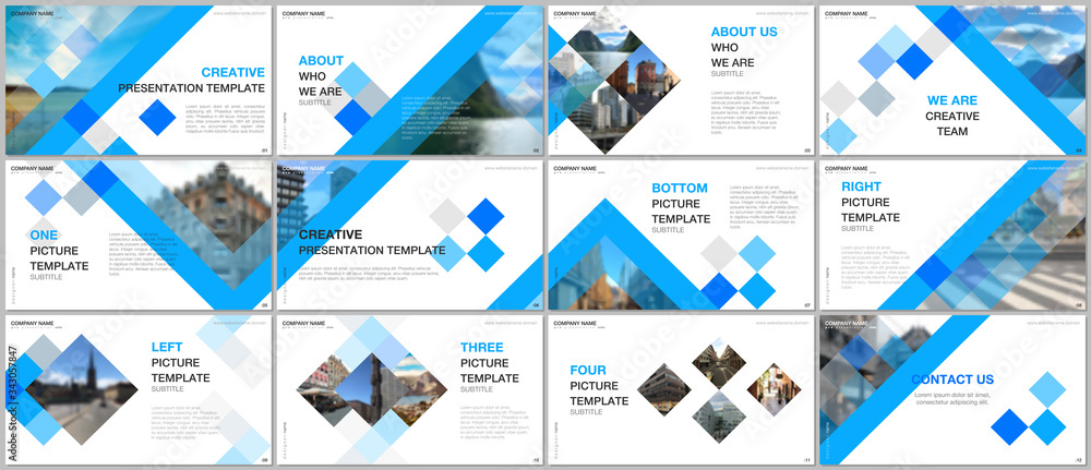 Canvas Prints minimal presentations design, portfolio vector templates with cubes, geometric abstract background. 