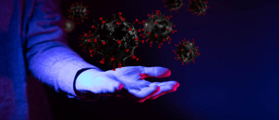 epidemic digital virus   -  illustration protection.