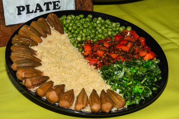 Gluten free salad ingredients in a plate