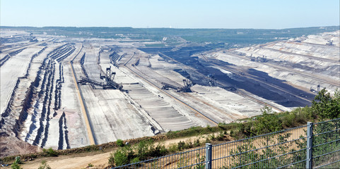 view over the largest german open pit lignite mine hambach