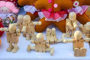 Wooden mannequin dolls toys for kids and children.