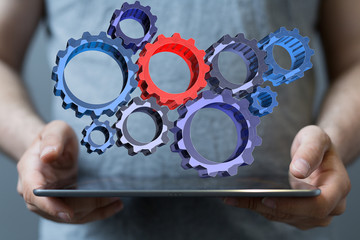gear Technology setting concept background.