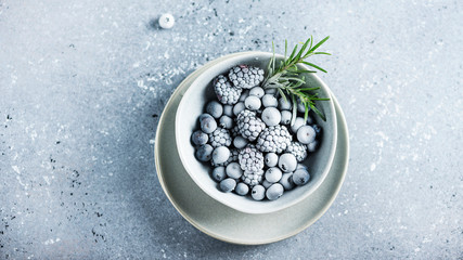 Frozen berry and rosemary