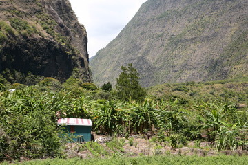 L'ile de La Réunion dans l'océan Indien, France.