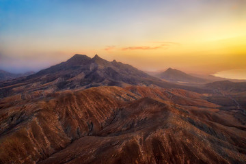 Obraz na płótnie Canvas Volcanic Craters in southern Fuerteventura, Spain