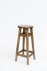 round wooden bar chair