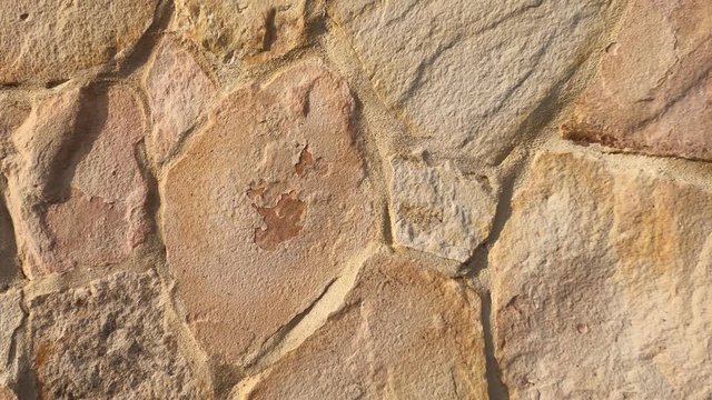 Limestone flagstone wall