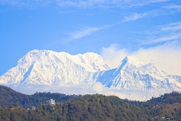 mountain landscape with snow