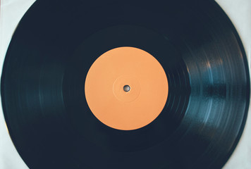 Close up of vinyl record