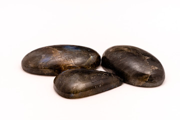 Semiprecious Natural Stones on White Background