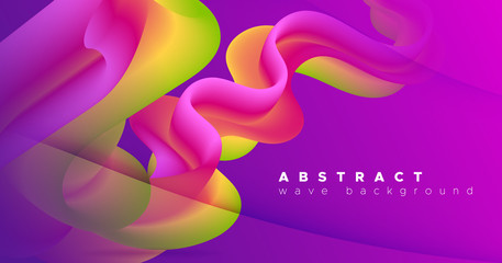 Vibrant Design. Fluid Graphic Movement. Gradient 