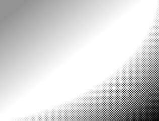 Gradient halftone pattern diagonal vector illustration. black dots, halftone texture. Pop Art halftone, comics Background. 
