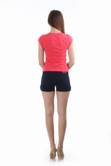 women shorts on white background